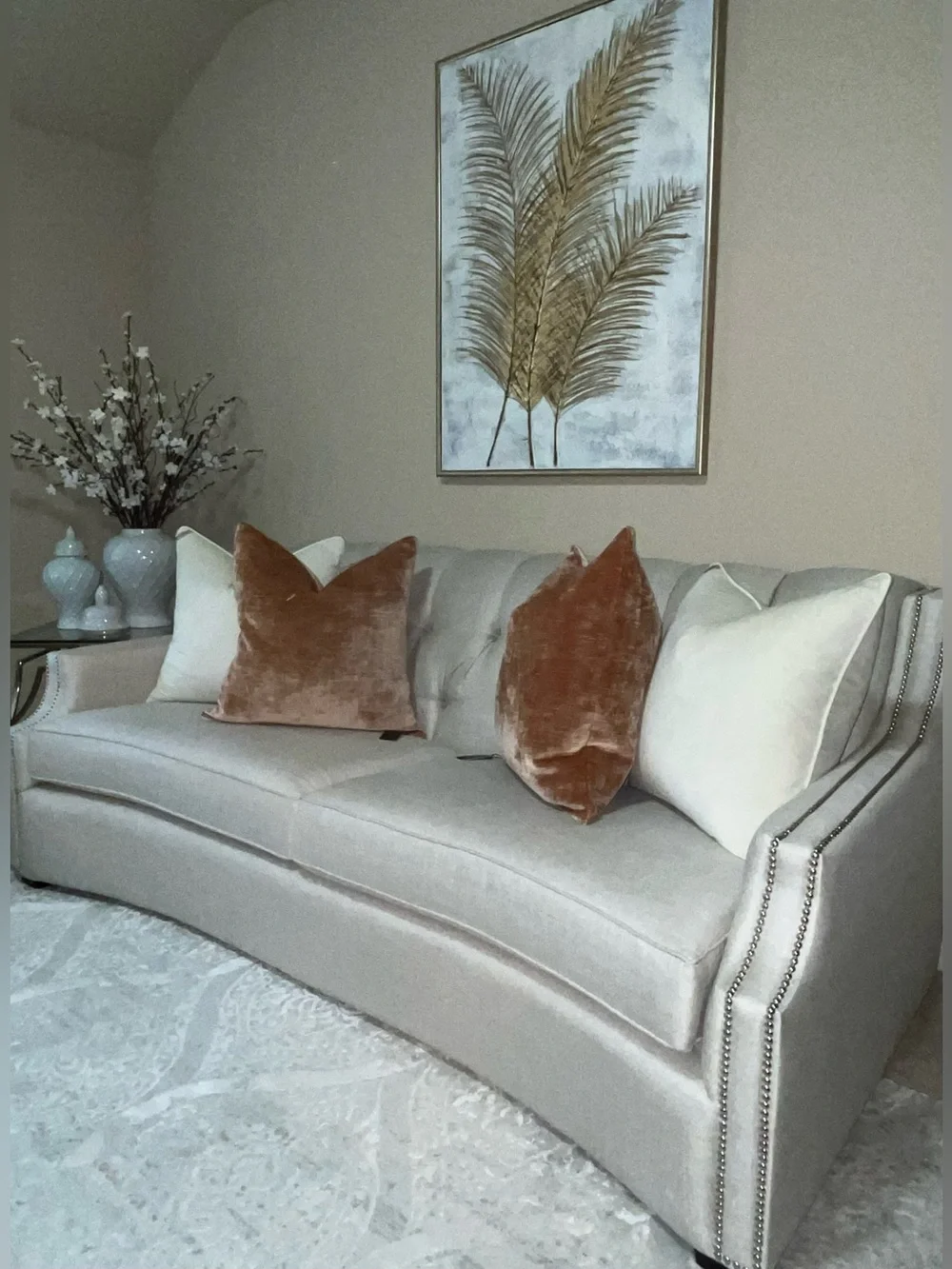 1-NWT P/Kaufmann Rust Color luxury velvet decorative pillow